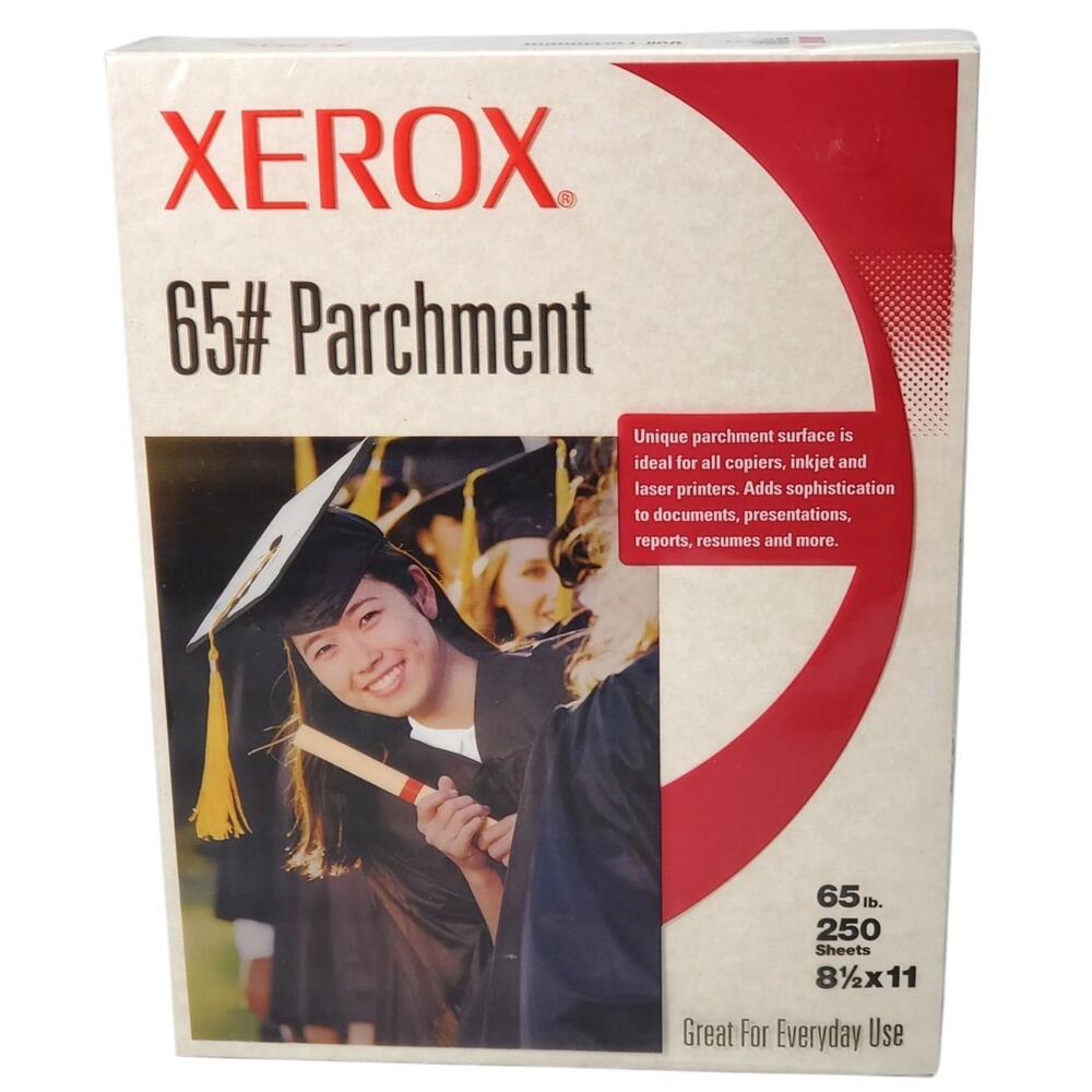Xerox 65# Parchment Natural Copy Printer Paper 250 Sheets 8 1/2" × 11"